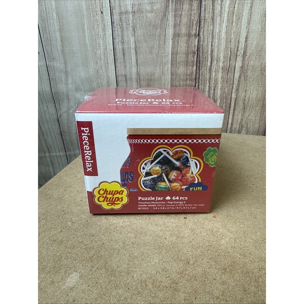 Chupa Chups PieceRelax 3D Puzzle Jar 64 Pieces Timeless Memories Pop Energy S